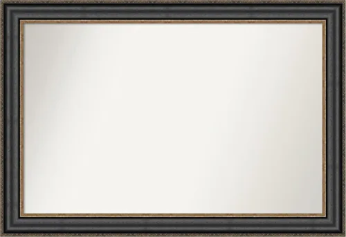 Vista 355 de Amanti Art Espejo personalizado, espejo de baño negro puente, espejo de pared o espejo de tocador de baño sobre el fregadero (26 x 26 pulgadas)
