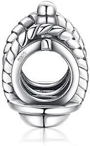 Vista 2 de EVESCITY - Cuenta de plata de ley 925 para pulseras de abalorios con diseño de libra Octubre
