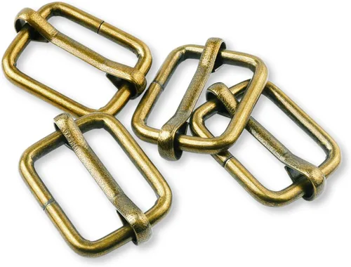 Vista 23 de CooBigo Paquete de 25 hebillas deslizantes ajustables de metal de 1 pulgada, ajustador rectangular Tri-Glide, deslizador de correa de tirantes