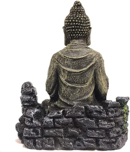 Vista 4 de SLOCME Decoración de estatua de Buda para acuario, decoración de acuario, estatua de Buda para pecera
