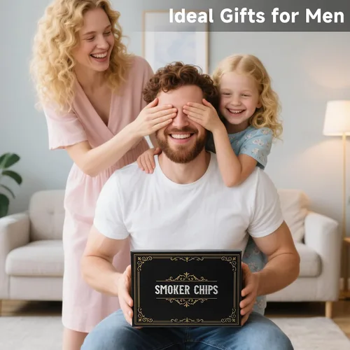 Vista 8 de ComboJoy Juego de Regalo de Astillas de Madera para Fumador de Cócteles de 12 Sabores para Hombres - Canela, Clavo, Cáscara de Naranja, Cardamomo