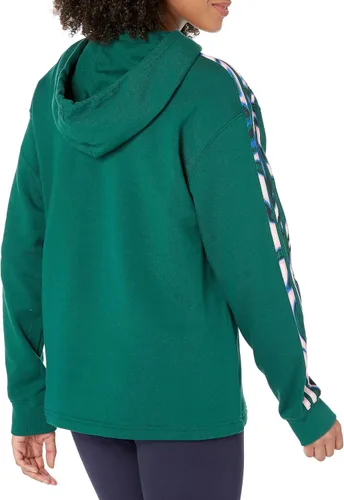 Vista 2 de adidas Sudadera con capucha estampada vibrante de 3 rayas para mujer