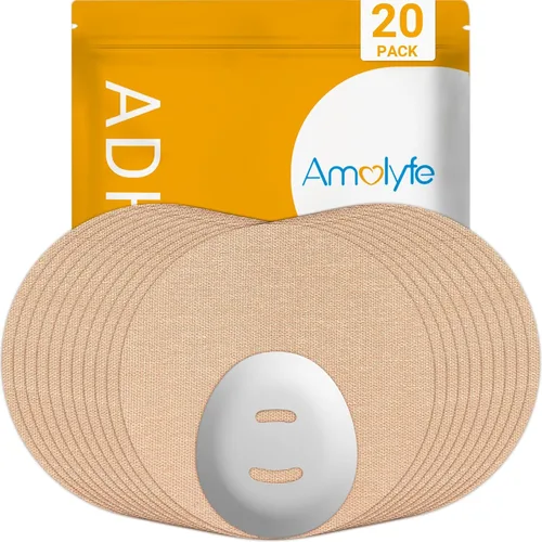Vista 11 de Parches Dexcom G7, 20 piezas de parches adhesivos impermeables Dexcom Stelo, 1 pieza de cubierta protectora reutilizable para sensor CGM