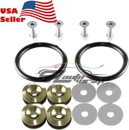 Vista 2 de EZAUTO WRAP Sujetadores de liberación rápida de parachoques de bronce para parachoques de coche, kit de tapas de escotilla de guardabarros
