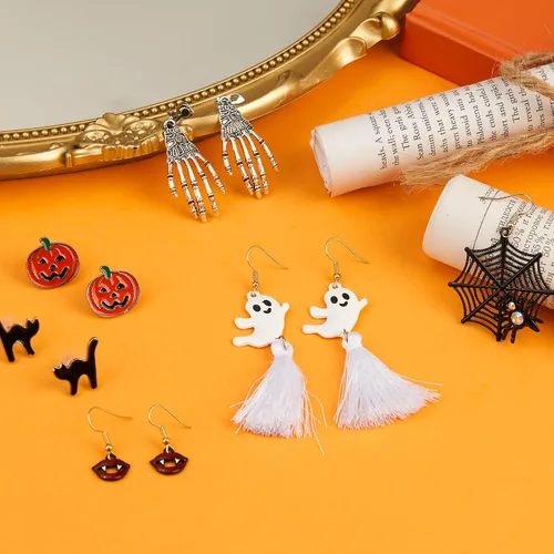 Vista 6 de POXTEX Cute Fun Earrings Weird Earrings Aesthetic Earrings, Hypoallergenic Small Stud Dangle Earrings for Women Teen Girls