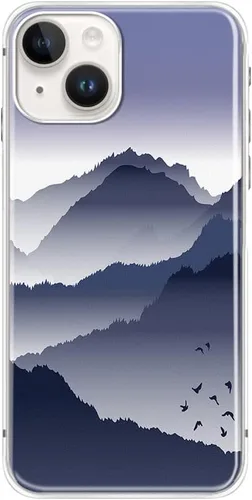 Vista 15 de Blingy's Funda para iPhone 14, bonito patrón de cerezas, estilo tropical, diseño tropical, funda protectora transparente de TPU suave de 6.1 Cerezas
