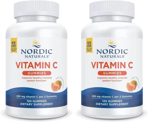 Vista 7 de Gomitas de vitamina C de Nordic Naturals, las gomitas masticables de mandarina proporcionan la dosis diaria de los nutrientes esenciales