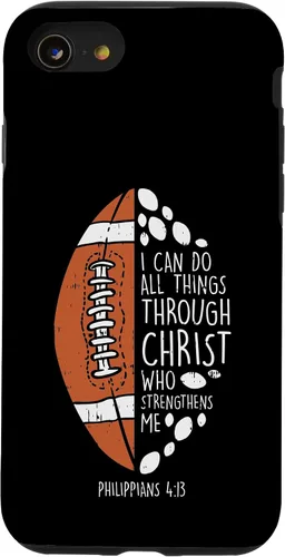 Vista 18 de Funda de regalo para iPhone 16 American Football I can do things Bible God Jesus