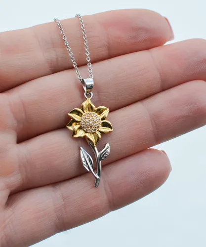 Vista 2 de Collar único con colgante de girasol para esposa, si los sueños realmente se hacen realidad, entonces habré encontrado una manera de amar a