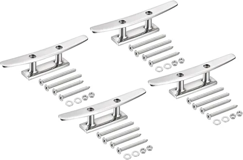 Vista 8 de uxcell Boat Cleat Open Base, 316 Stainless Steel Dock Cleat for Kayak Boat
