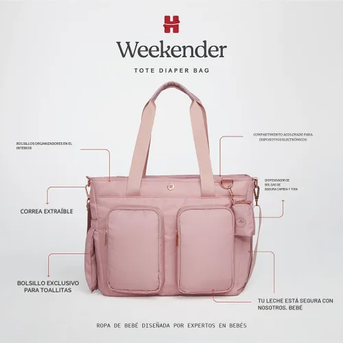 Vista 5 de Huggies Signature Hug Weekender Tote Diaper Bag