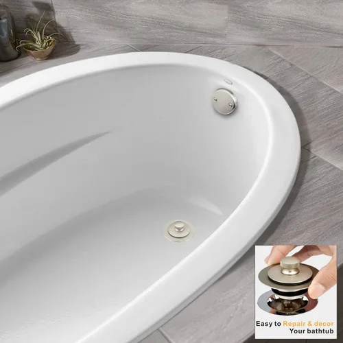 Vista 3 de Artiwell Tapón universal de drenaje de baño y tapa de elevación y giro, tapón de drenaje de bañera, reemplaza la elevación y giro, desagües