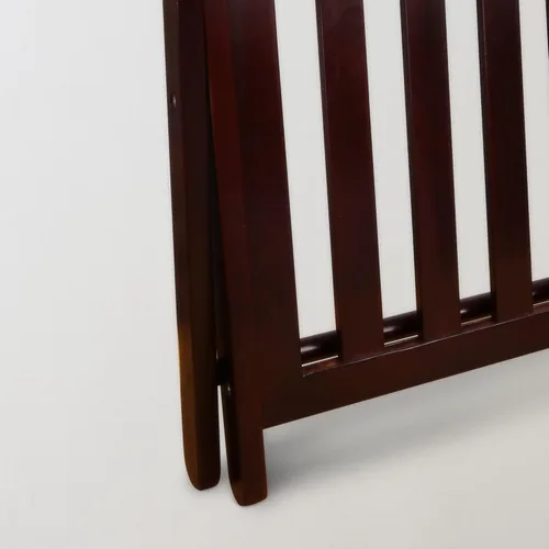 Vista 10 de Casual Home estantería para equipaje con estante, madera maciza, Madera, Espresso