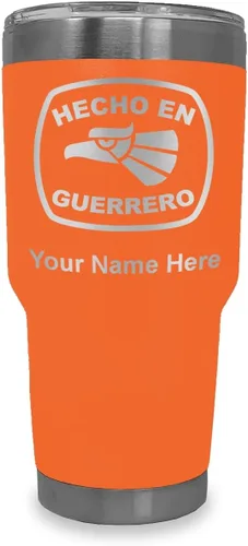 Vista 20 de LaserGram Vaso aislado al vacío de 20 onzas, hecho en Guerrero, grabado personalizado incluido (negro)
