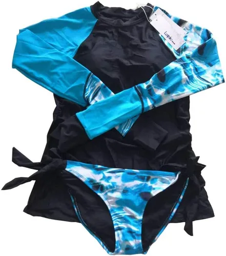Vista 5 de Conjunto de tankini azteca de manga larga para mujer