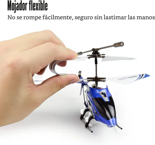 Vista 6 de Cheerwing S107/S107G Phantom 3.5 canales, minihelicóptero RC con giroscopio, Azul