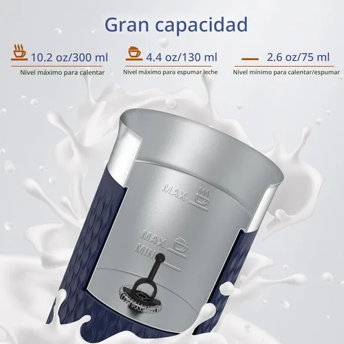 Vista 4 de SIMPLETASTE Espumador de leche, vaporizador de leche eléctrico 4 en 1, máquina automática de espuma caliente y fría y calentador de leche para café