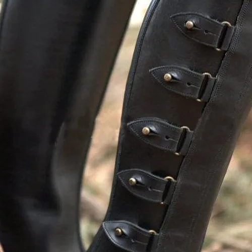 Vista 8 de NUMJAW Fundas para botas de disfraz de gato con botas, cubiertas para botas de pirata, fundas de botas medievales vikingos Jedi, fundas de botas