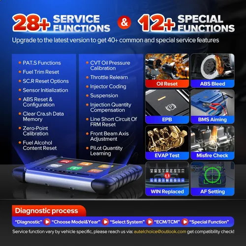 Vista 5 de Autel Escáner MaxiCOM MK808BT PRO: Actualización 2026 de MK808S MX808S MK808Z Herramienta de diagnóstico bidireccional, 2.0 BT Ver. de MK900 MX900