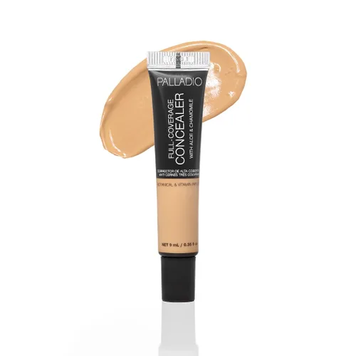 Vista 19 de Palladio Corrector de cobertura completa – Fórmula cremosa para rostro y debajo de los ojos, disfraza ojeras, manchas, líneas finas, unifica el tono