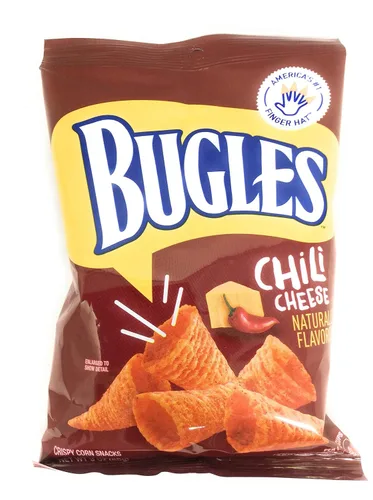 Vista 3 de Bugles Bocadillos de maíz con queso y chile, 3 onzas (paquete de 6)