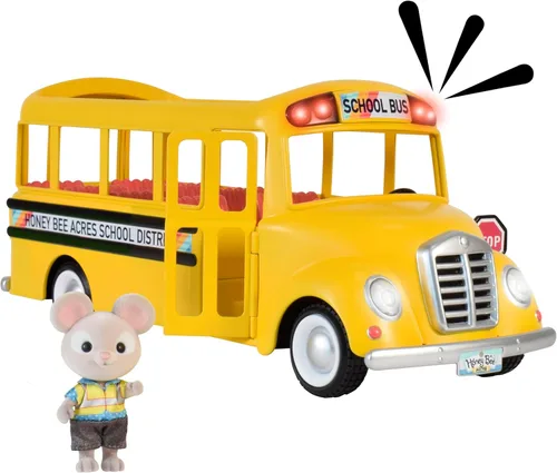 Vista 7 de Honey Bee Acres Buzzby Camión de Granja Vehículo con Figura de Muñeca en Miniatura, 10 Piezas, Edades 3+