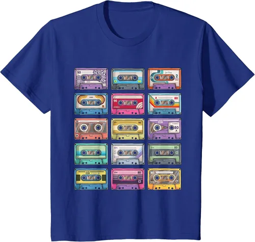 Vista 38 de Vintage Cassette Tapes Collection 80's 90's Music Mixtape T-Shirt Asphalt Grey