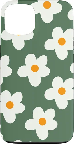 Vista 7 de Retro 60s flower vintage floral pattern sage green Groovy Case for iPhone 16