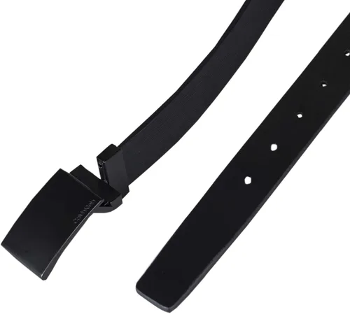 Vista 5 de Calvin Klein Cinturón de vestir con hebilla de placa moderna reversible dos en uno para hombre