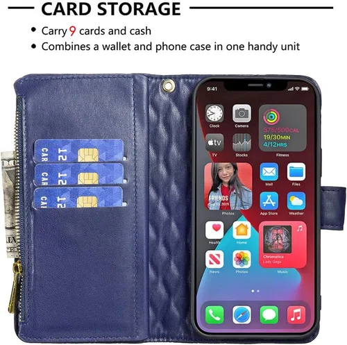 Vista 4 de Asuwish Funda de teléfono para iPhone 12 Pro Max 6.7 con protector de pantalla de vidrio templado y tarjetero de cuero para iPhone 12promax 5G i 12s