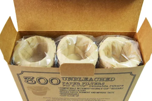 Vista 2 de K Cup Filtros de papel desechables para cápsulas de café reutilizables, 300