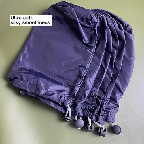 Vista 4 de Paquete de 5 bolsas de almacenamiento con cordón de nailon ultraligero, Negro -, Cordón