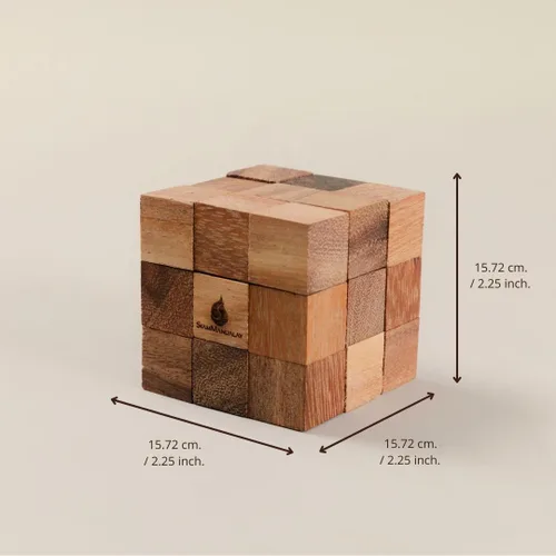 Vista 5 de SiamMandalay Rompecabezas de cubo de serpiente: rompecabezas de madera 3D para adultos STEM Skill Builder juego entrelazado, juego educativo