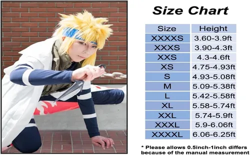 Vista 2 de Im.Create Disfraz de anime, cuarto Hokage, capa de Minato Namikaze, disfraz de cosplay de Halloween (4 hokage blanco, M)
