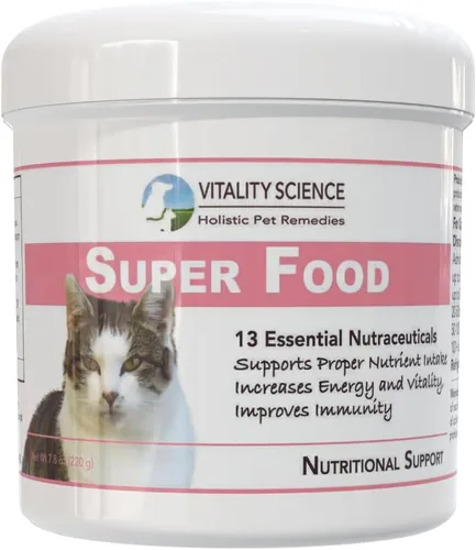 Vista 5 de Vitality Science Súper alimento para gatos Suplemento multivitamínico y mineral de alta potencia Aumenta la energía y la vitalidad 100%