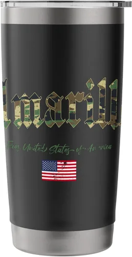 Vista 3 de Amarillo Gothic Design Camouflage Version Stainless Steel Insulated Tumbler
