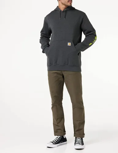 Vista 3 de Carhartt Men's Loose Fit Midweight Logo Sleeve Graphic Sweatshirt