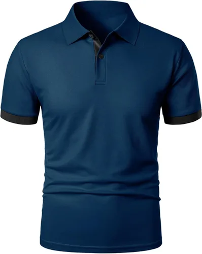 Vista 6 de Camisas polo para hombre, paquete de 3 camisetas de golf de talla grande, camisetas de manga corta para deportes al aire libre, camisetas lisas
