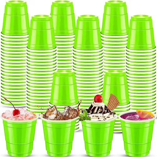 Vista 9 de 500 piezas vasos de chupito de 2 onzas de colores surtidos, vasos de chupito coloridos de plástico neón para beber, degustaciones servidas