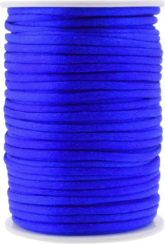 Vista 105 de Mandala Crafts Cordón de satén de cola de rattail de 0.02 in para nudos chinos de macramé