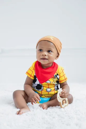 Vista 4 de Disney - Conjunto enterizo para bebé con gorra de Toy Story, Pooh, Los Increíbles, Monstruos y Mickey