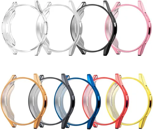 Vista 9 de Funda compatible con Samsung Galaxy Watch 6 Classic de 1.693 in 2023, suave TPU chapado en todo el contorno, a prueba de arañazos, funda protectora