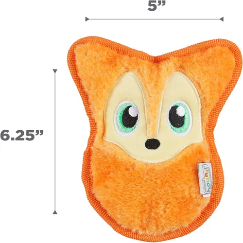 Vista 6 de Outward Hound Invincibles - Juguete de peluche para perro, XS zorro