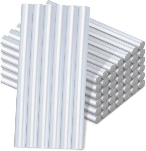 Vista 21 de Manarty Barra de pegamento termofusible roja ladrillo, 48 unidades de 0.27" de diámetro x 4" de largo, barras de pegamento termofusible mini de Rojo