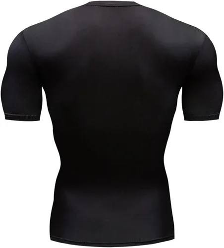 Vista 4 de TIMWOODER Camisa de compresión para hombre, camiseta de manga corta suave con estampado 3D, camiseta deportiva para gimnasio