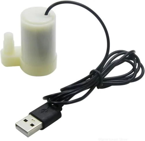 Vista 8 de 1pc USB 5V Low Voltage Small Water Pump Submersible Pump Ultra Quiet Usb Hydroponic Vegetable Planting Craft Fountain(Horizontal white)