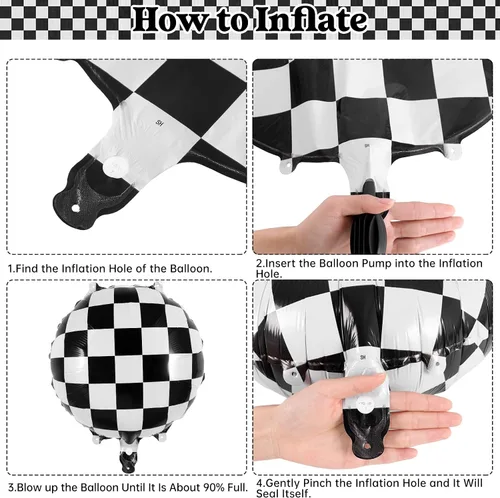 Vista 7 de Globos de cumpleaños de auto de carreras, globo número 0 de carrera, globo de aluminio grande de 40 pulgadas, globo negro 0 para decoración