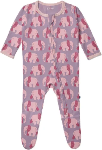 Vista 69 de KicKee Baby & Toddler - Pijama de viscosa ultrasuave de bambú con patas abatibles y puños