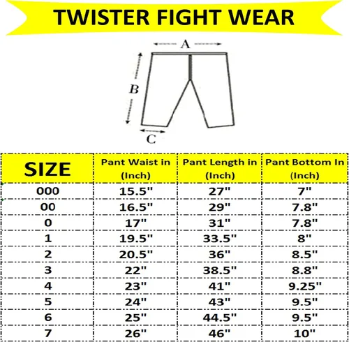 Vista 2 de Twister KarateTaekwondo Pant middleweight 8oz for Training Strong Double Stitches All Around