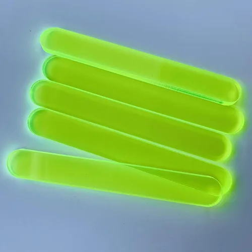 Vista 2 de 50 piezas de palitos de paleta acrílica de neón para helados, caramelos, manzanas (verde neón)